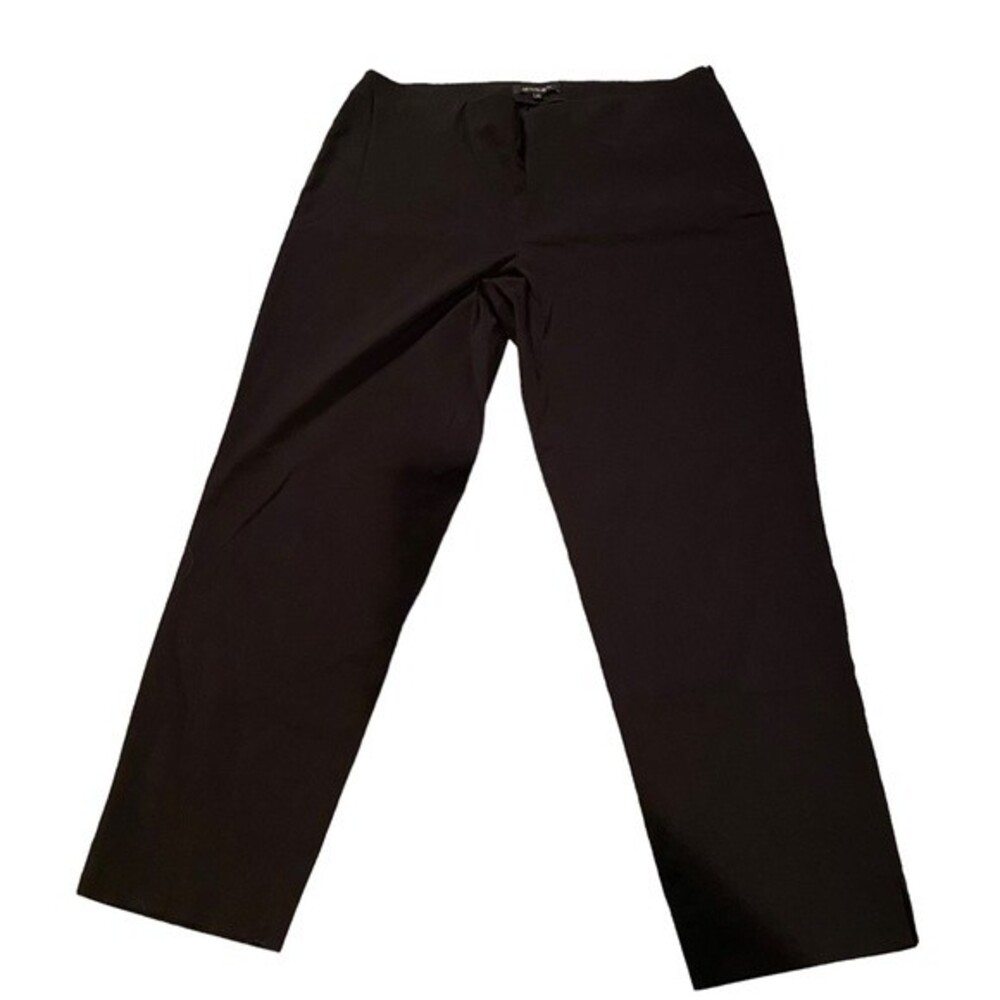 Lafayette 148 super stretch relaxed fit ankle dress pants‎ black size 12